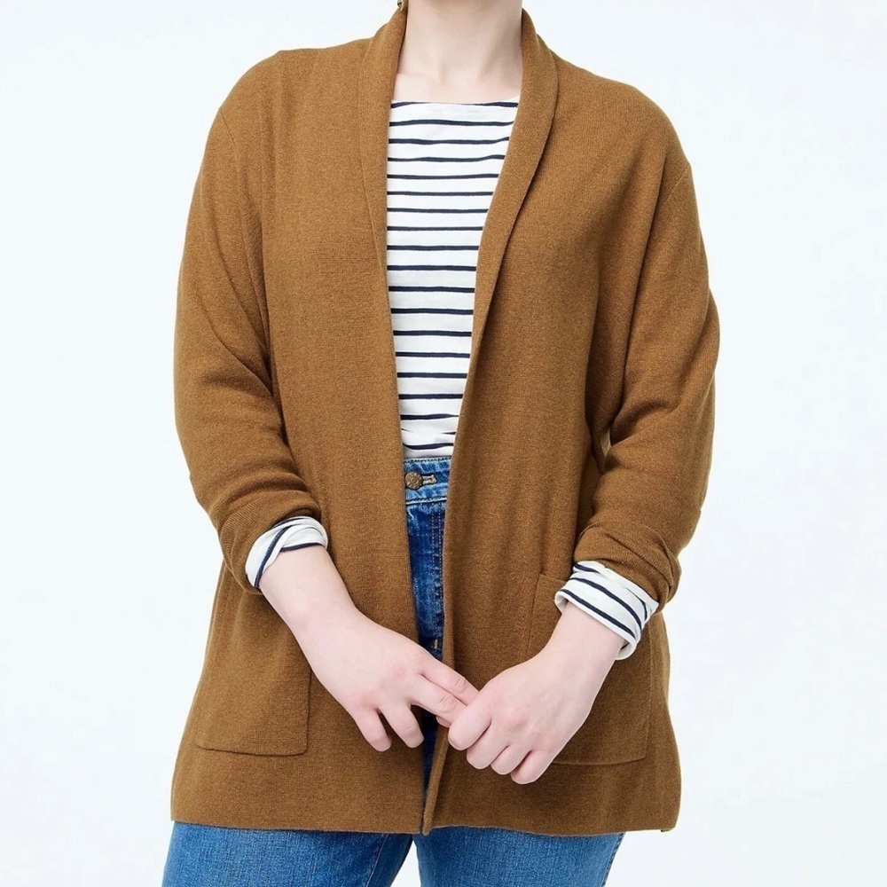 J. Crew Women's Brown Open Front Blazer - Picture 1 of 7